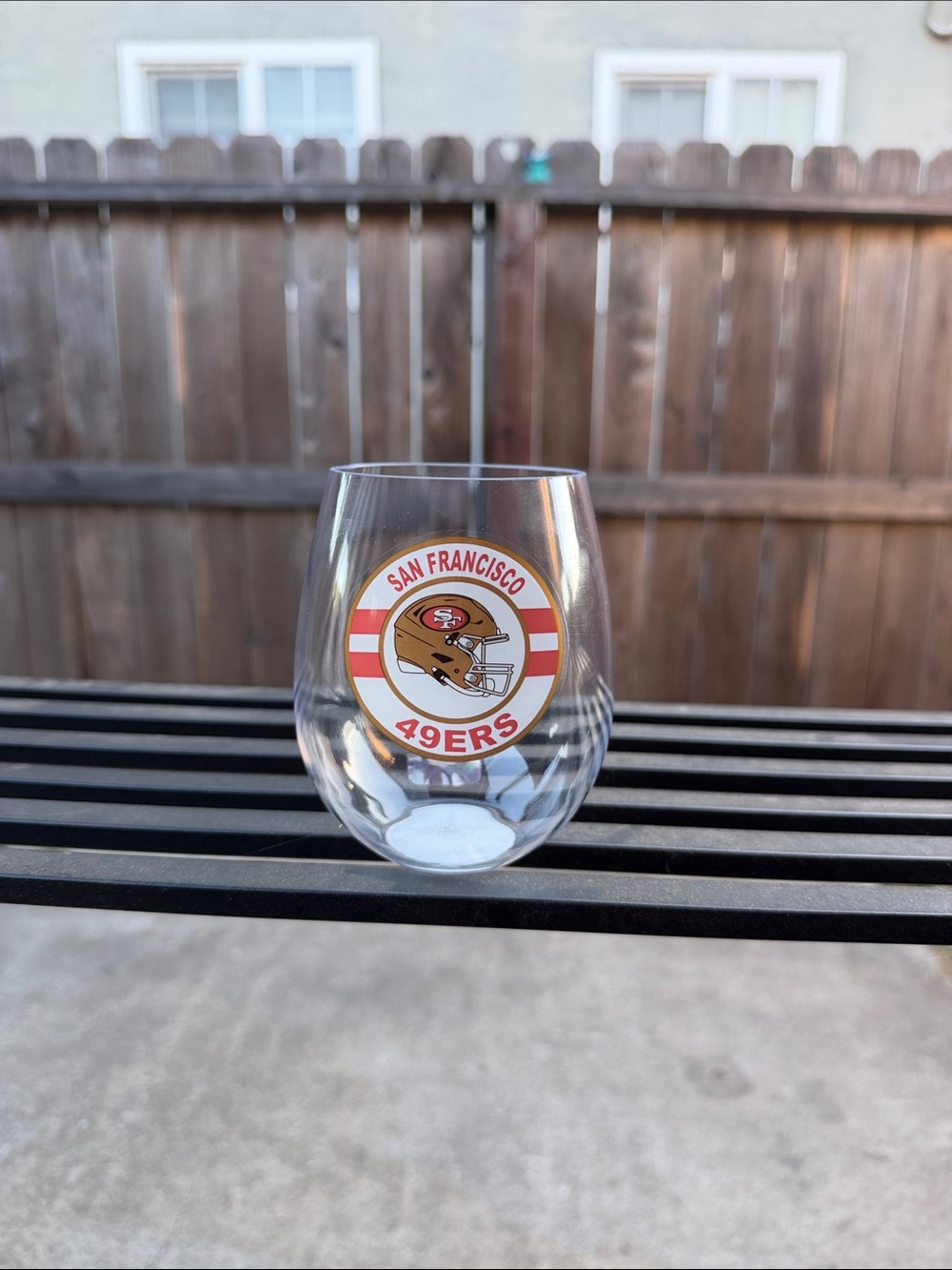 NFL Clear Stemless Plastic with Metallic Hologram Decal